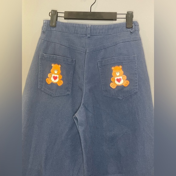 Care Bears Denim jeans with Cartoon Print Wide Leg Pants - Picture 4 of 9